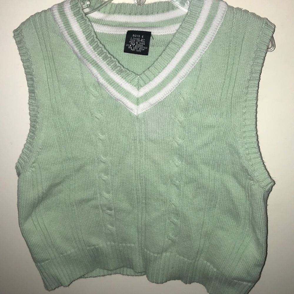 Boys mint green sweater vest